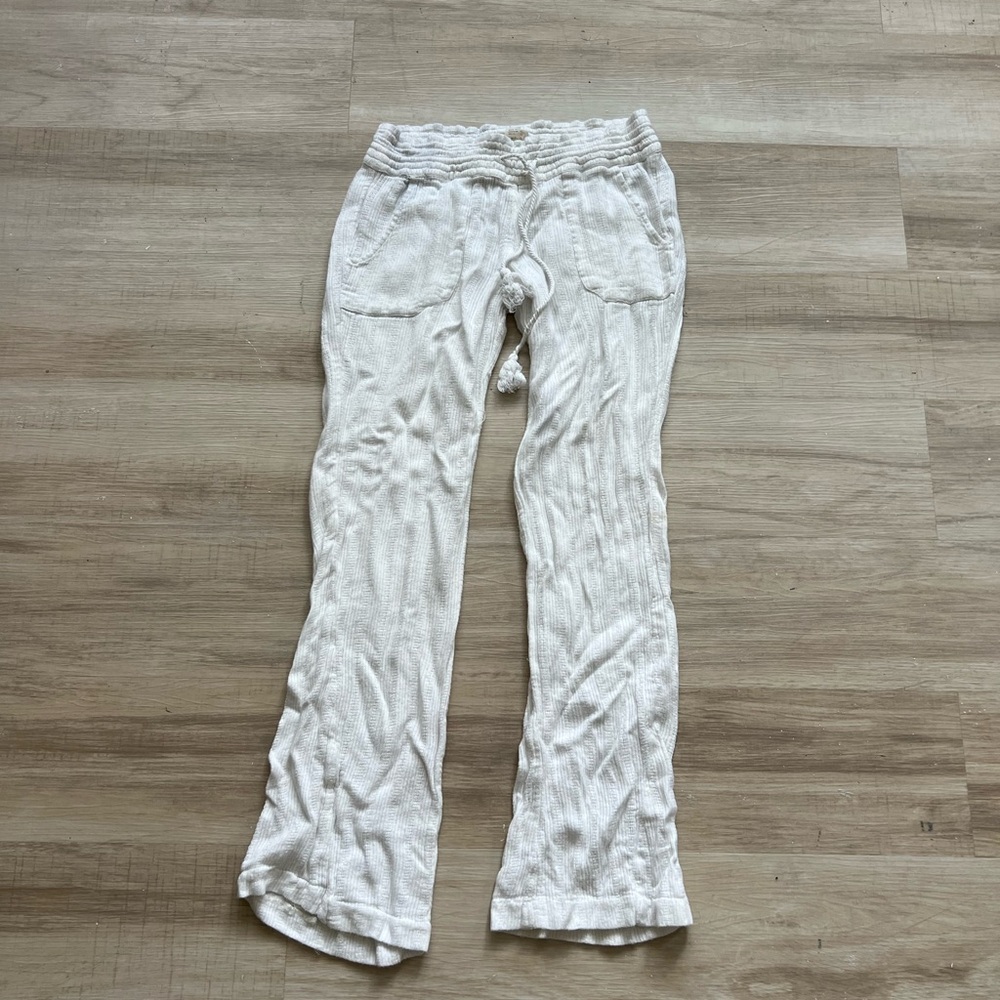 Roxy white drawstring pants